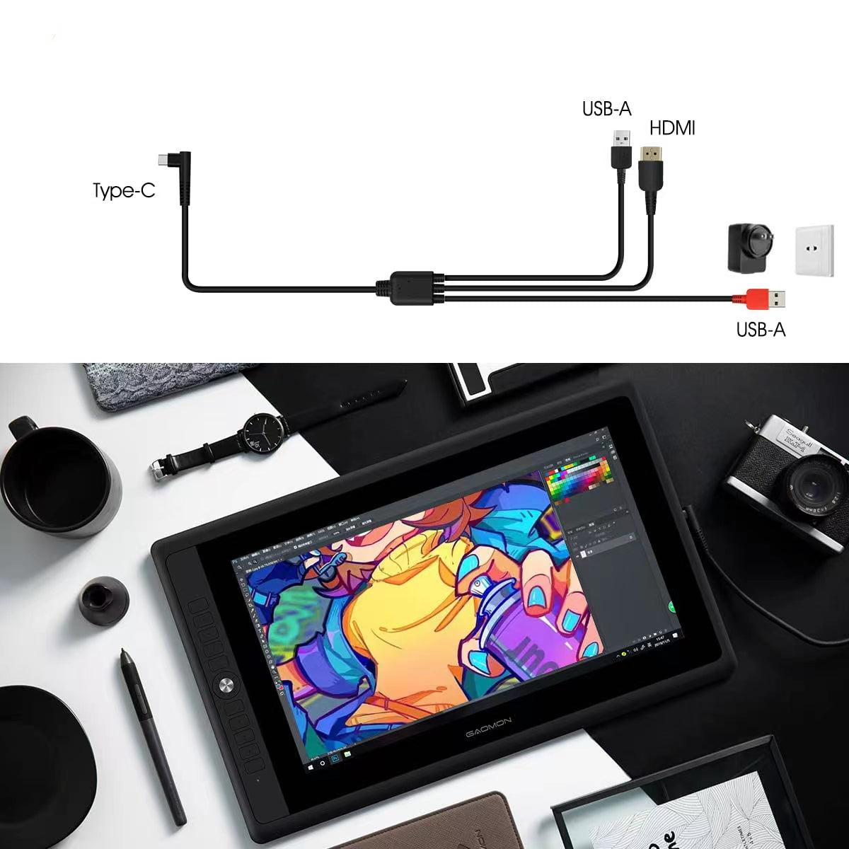 GAOMON - 3-in-1 Cable for PD156 Pro ONLY