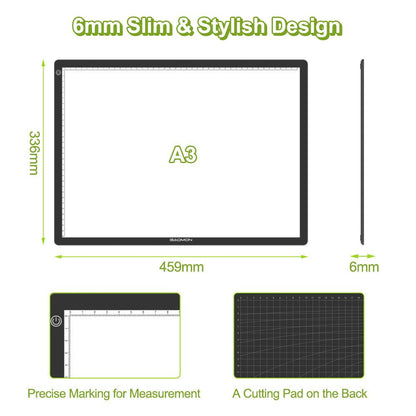 Gaomon Drawing LED Board Unboxing and Review - GA3 - Lightbox + Cutting  Board 2-in-1 Design 